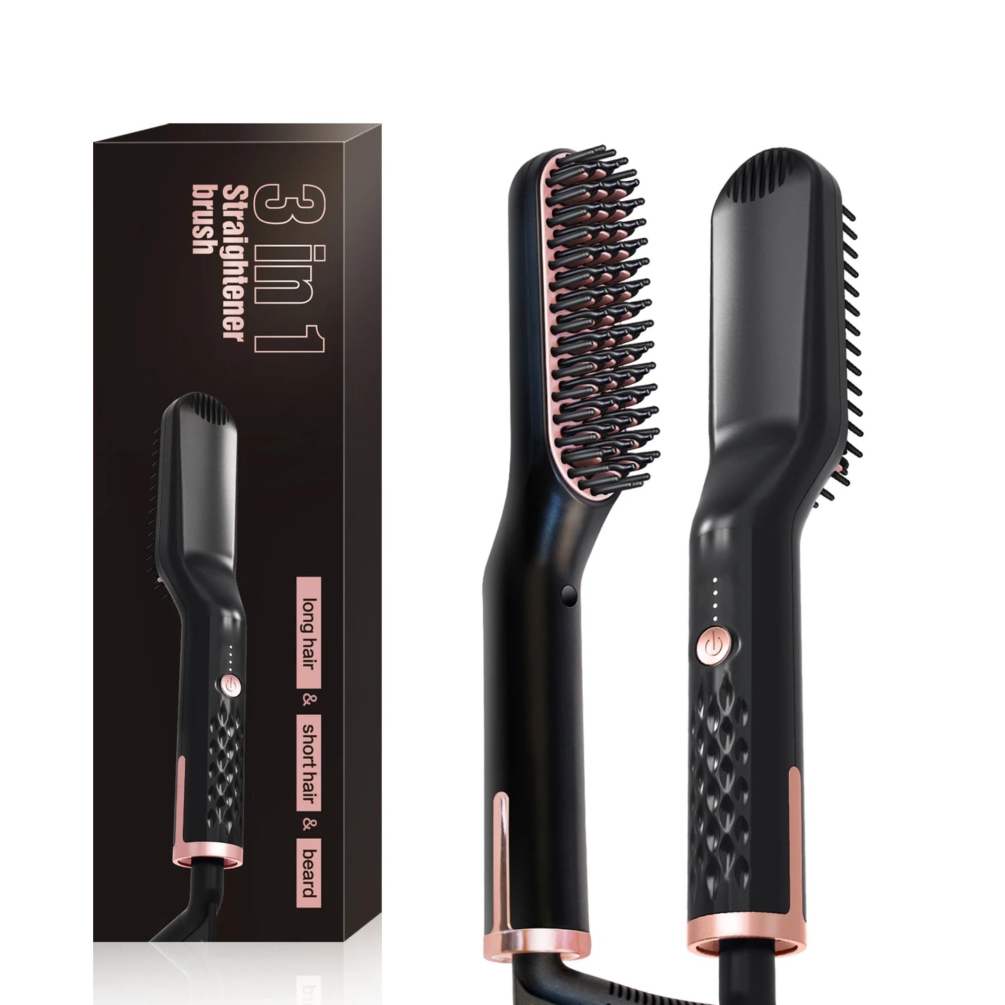 Barba Pro™ | Pente Térmico Alisador para Barba e Cabelo Masculino