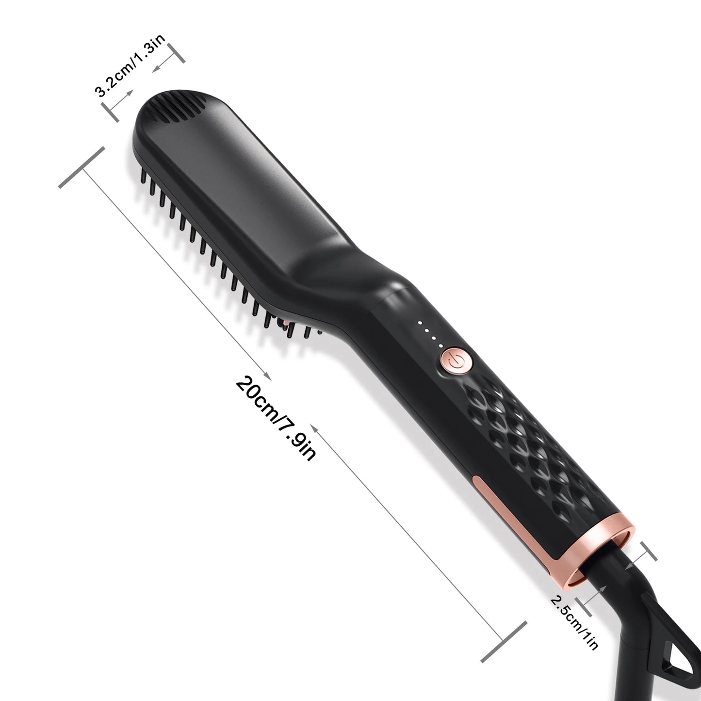 Barba Pro™ | Pente Térmico Alisador para Barba e Cabelo Masculino